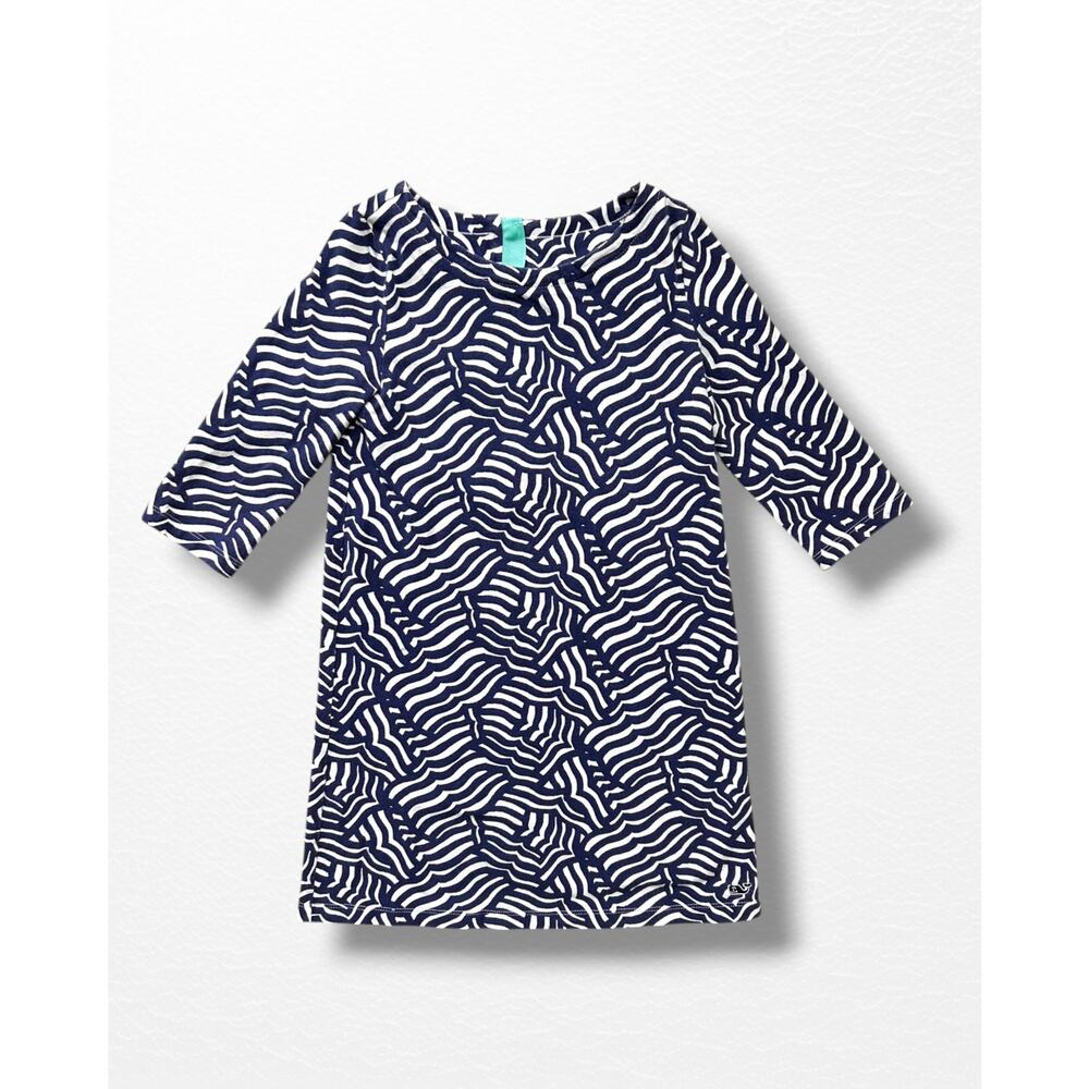 Vineyard Vines Navy & White Shift Dress, Size 5/6